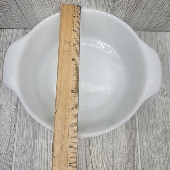 Vintage Pyrex Casserole Dish Spring Blossom Green Daisy 8.5" USA Ovenproof - Picture 4 of 7